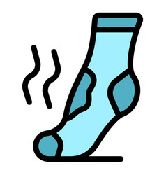 Dirty Sock Icon Color Outline