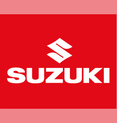 Suzuki Logo Brand Car Symbol With Name White