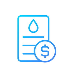 Water Bill Pixel Perfect Gradient Linear Icon