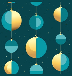 Christmas Gold And Blue Festive Seamless Pattern