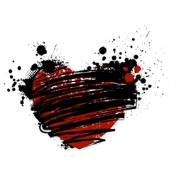 Grunge heart Royalty Free Vector Image - VectorStock