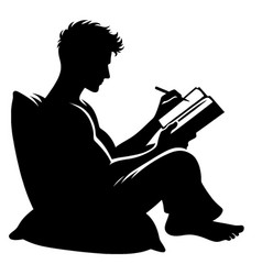 Silhouette Of A Person Writing Journal