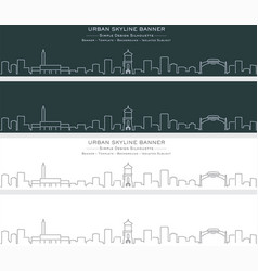 Fresno Single Line Skyline Profile Banner