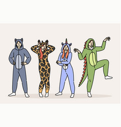 Pajama Party For Men And Women In Cute Animal