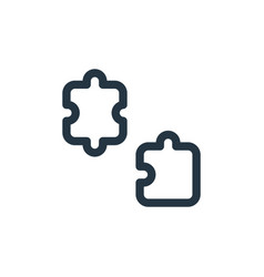 Puzzle Piece Icon Piece Editable Stroke