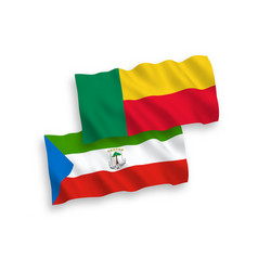 Flags Of Republic Of Equatorial Guinea And Benin