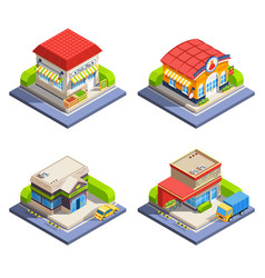 Shop Isometric Buildings Set