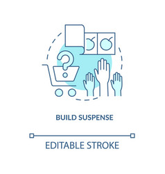 Build Suspense Turquoise Concept Icon