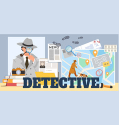 Detective Agency Against Crime Flat Poster