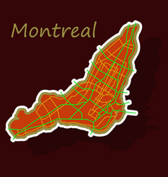 Sticker Map Montreal Is A City Canada