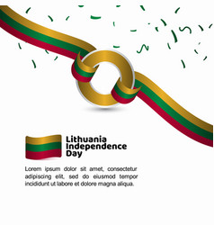 Lithuania Independence Day Flag Template Design