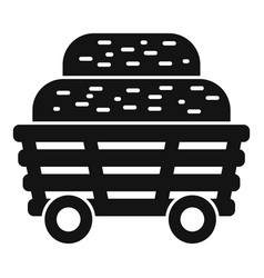 Cart Bale Hay Icon Simple Design Food