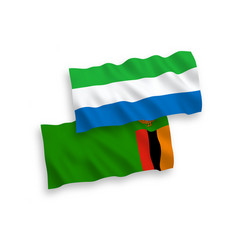 Flags Of Republic Of Zambia And Sierra Leone