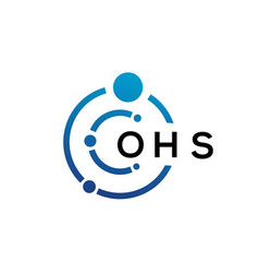 Ohs Letter Technology Logo Design On White