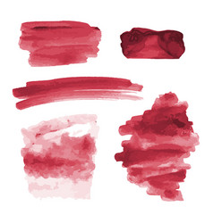 Red Watercolor Shapes Splotches Stains Paint