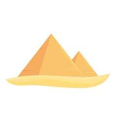 Sphinx Pyramid Icon Cartoon Cairo Sand