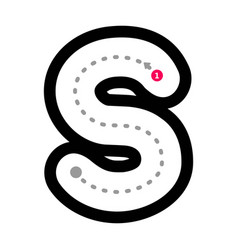 Tracing Alphabet Letter S Lowercase Prewriting