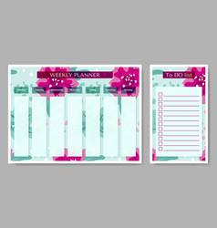 Trendy Floral Weekly Planner With To Do List