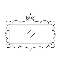 Crown Mirror In Doodle Style King