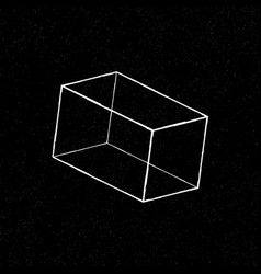 3d Cuboid On A Black Background