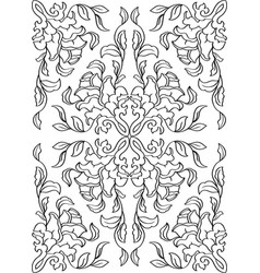 Black And White Floral Damask Pattern