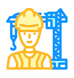 Civil Engineer Worker Color Icon