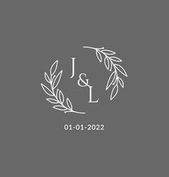 Initial Letter Jl Monogram Wedding Logo