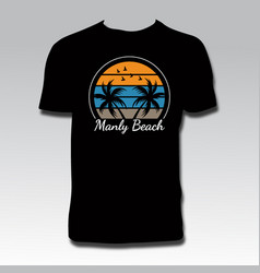 Manly Beach T Shirt Design