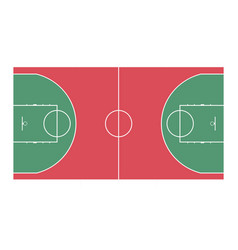 Basketball Field Layout With Markings Top View