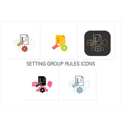 Setting Group Rules Icons Set