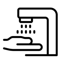 Wash Hands Icon Outline Clean Liquid