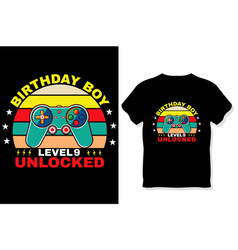 Birthday Boy Level 18 Unlocked Gaming T Shirt