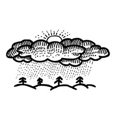 Cartoon Image Of Rain Icon Rainfall Symbol