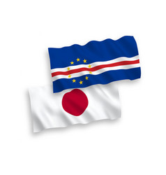 Flags Of Japan And Republic Of Cabo Verde