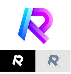 Letter r tool gradient logo design template Vector Image