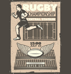 Vintage Rugby Competition Poster