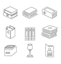 Books Icon Set Shape On White Background