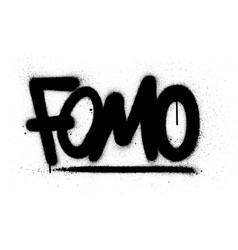 Graffiti Fomo Abbreviation Sprayed In Black