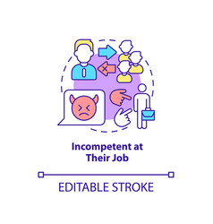 Incompetent At Their Job Concept Icon