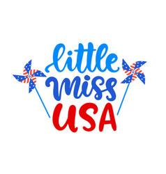 Little Miss Usa Hand Written Ink Lettering