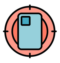 Phone Shell Case Icon Flat