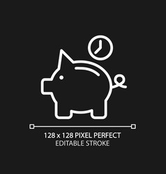 Save Money For Future Pixel Perfect White Linear