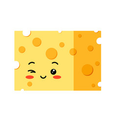 Cheese Cube Cute Winking Character With Hole