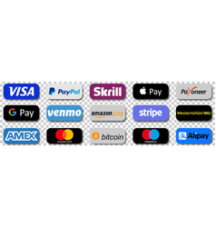 Payment Logos Set Online Payoneer