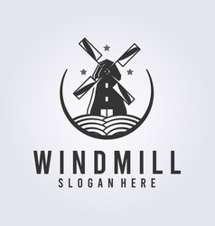 Vintage Windmill Logo Design Classic