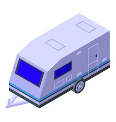 Caravan Trailer Icon Isometric Camp