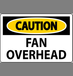 Caution Sign Fan Overhead