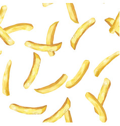 Falling French Fries Seamless Pattern