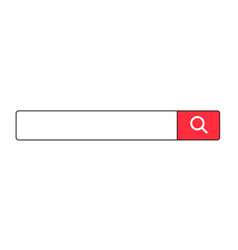 Search Bar With Red Magnifying Glass