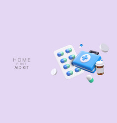 Concept Of Home First Aid Kit Poster